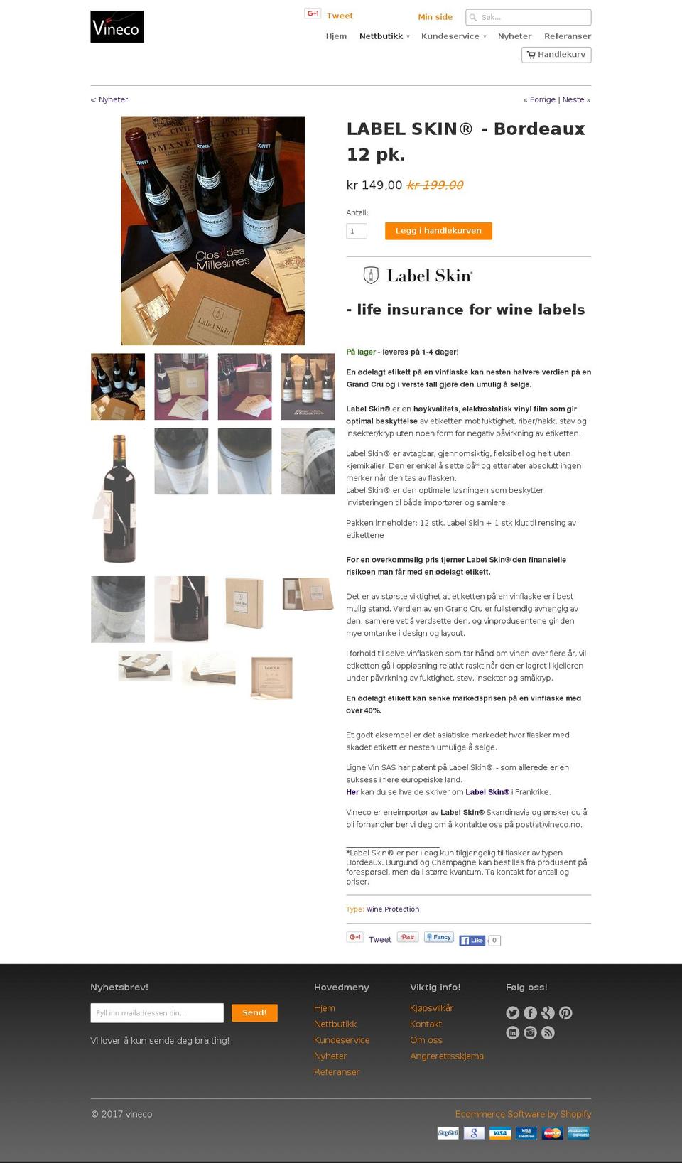 labelskin.dk shopify website screenshot