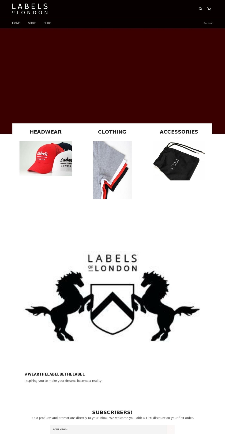labelsoflondon.com — Shopify storefront screenshot