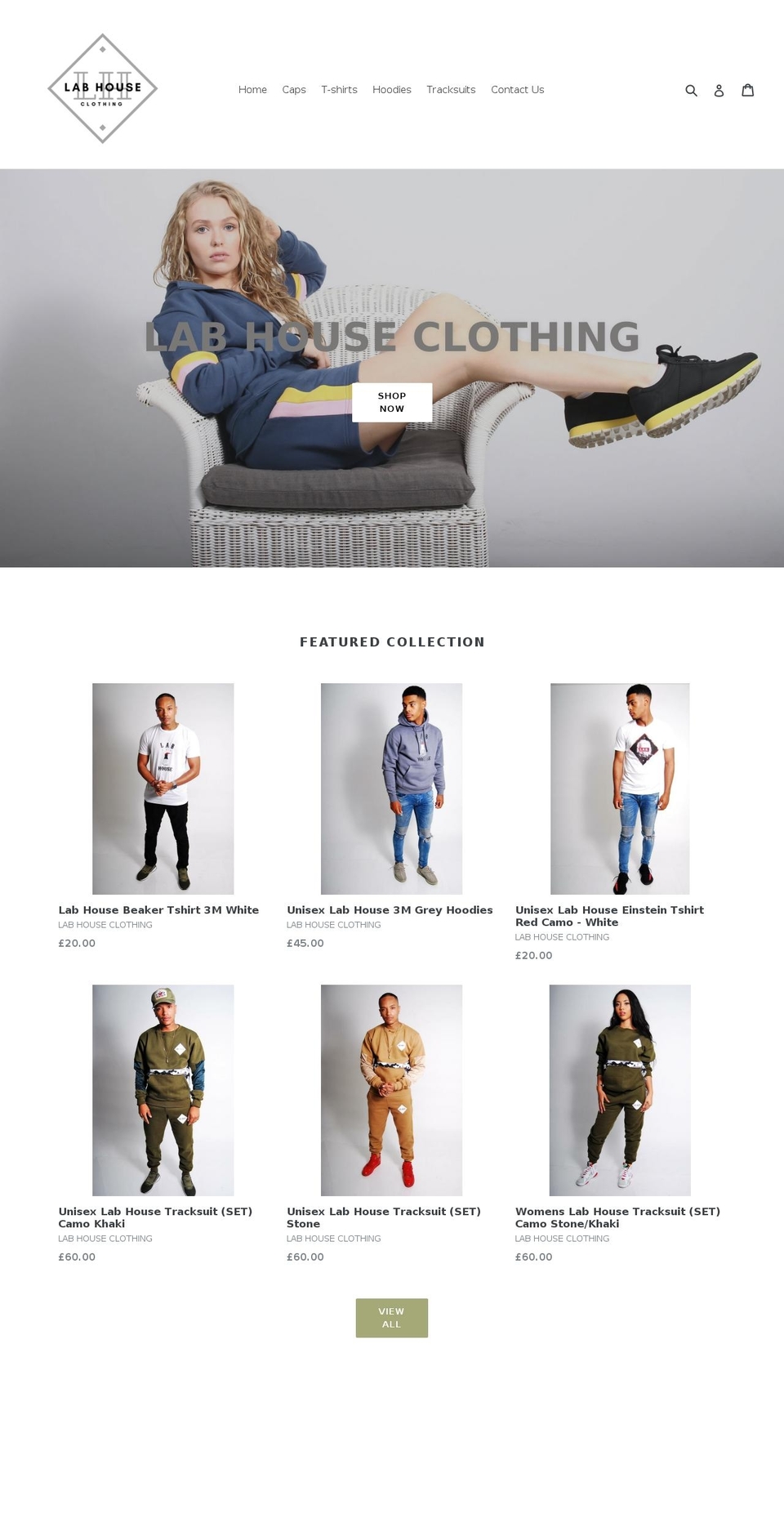labhouseclothing.com — Shopify storefront screenshot
