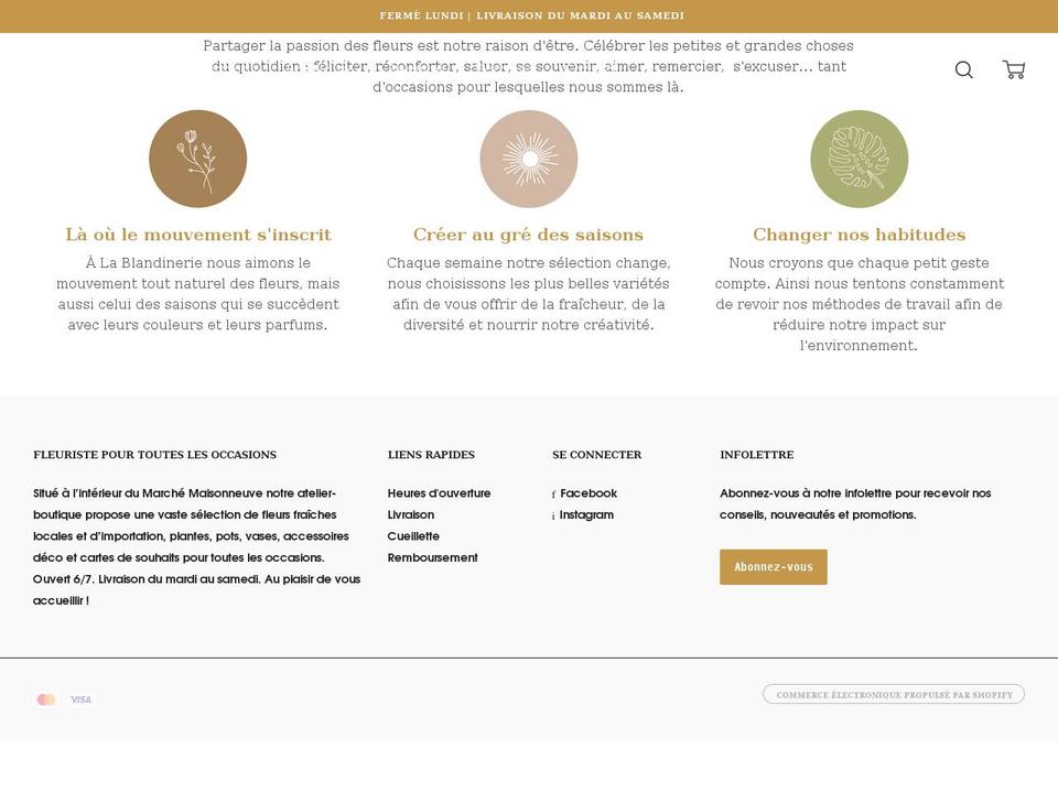 lablandinerie.com shopify website screenshot