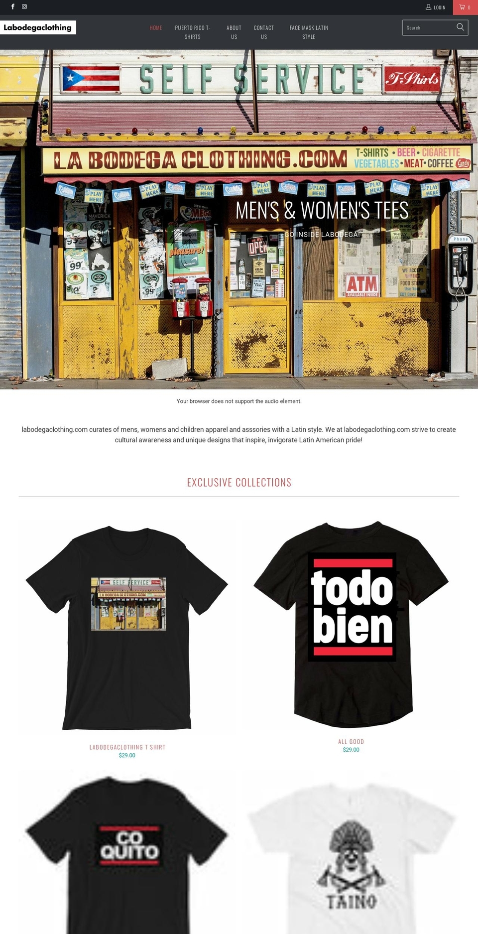 labodegaclothing.com shopify website screenshot