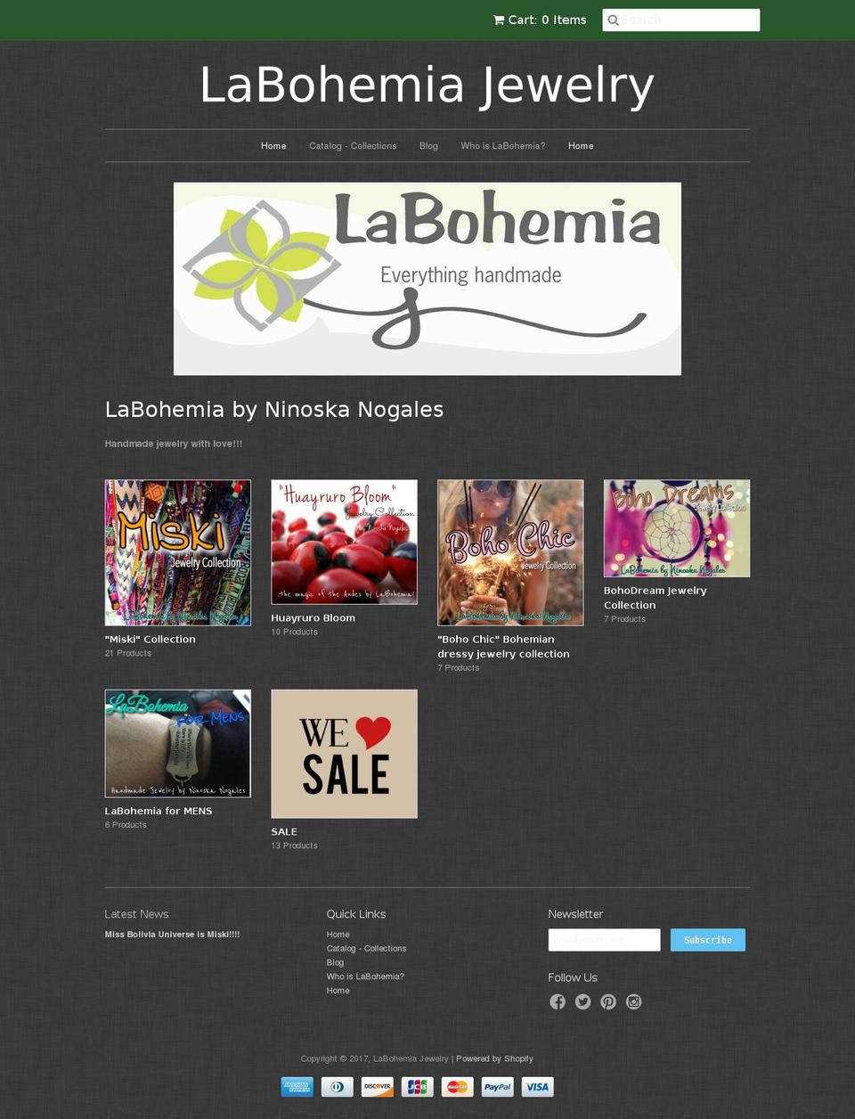 labohemiastore.com shopify website screenshot