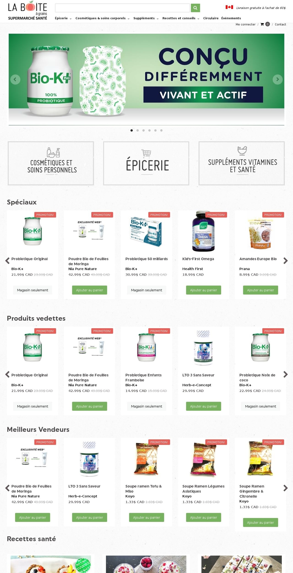 laboiteagrains.com shopify website screenshot