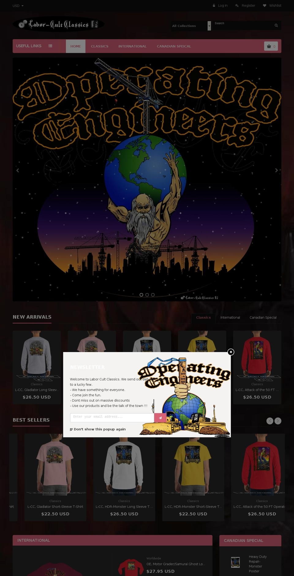 labor-cultclassics.com — Shopify storefront screenshot