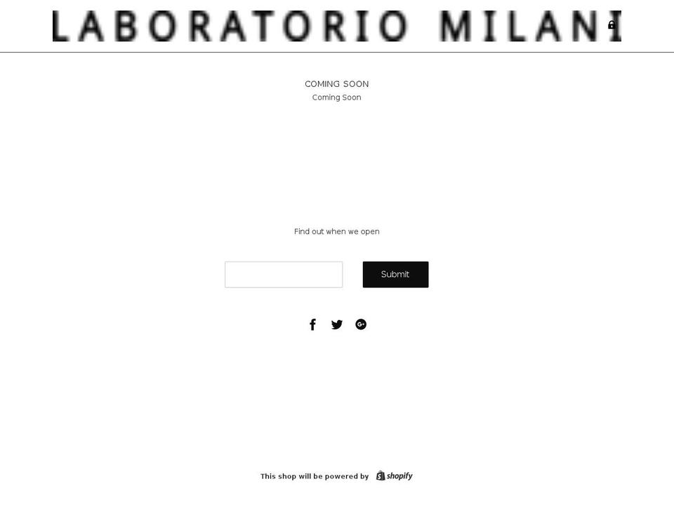 laboratoriomilani.com — Shopify storefront screenshot