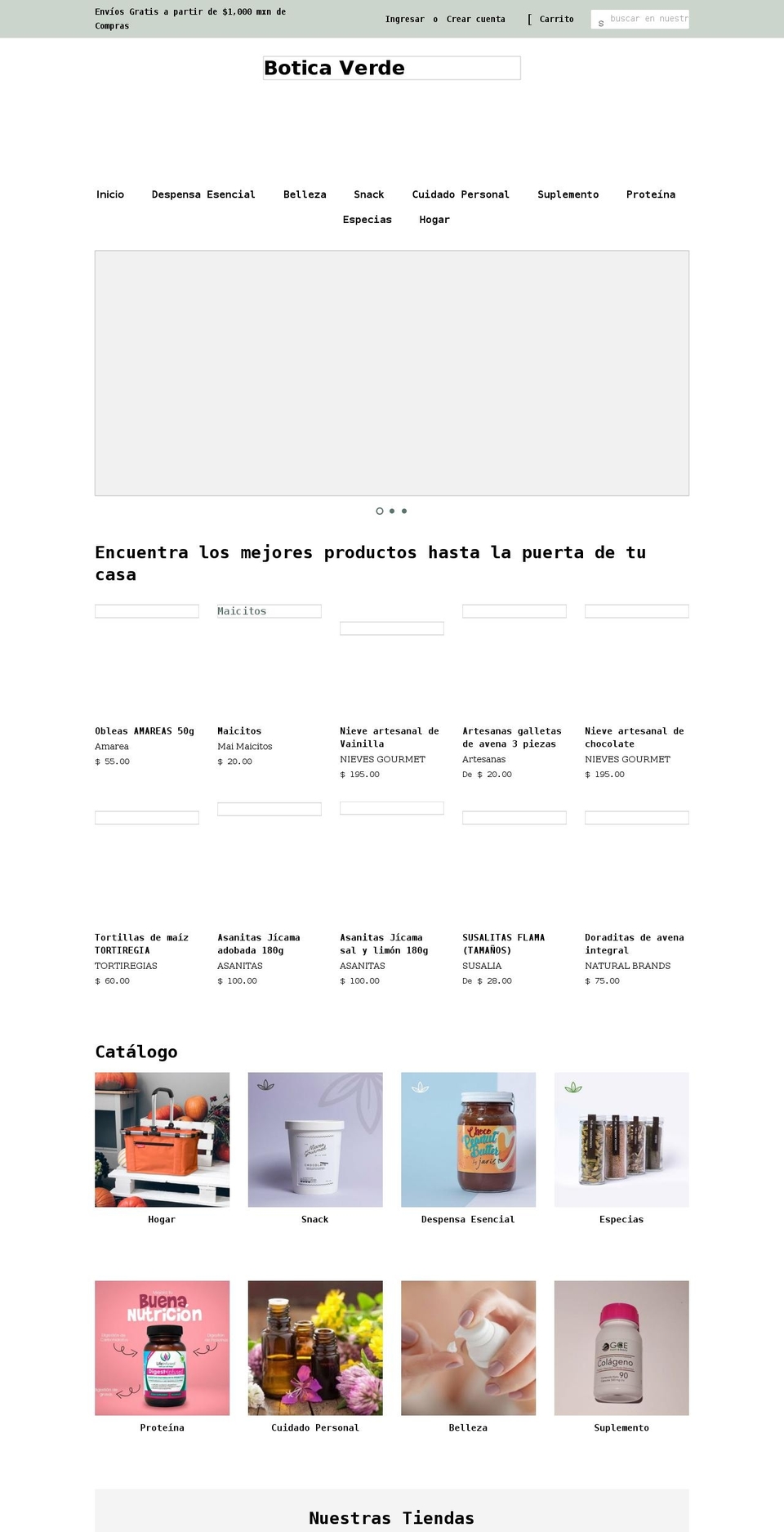 laboticaverde.mx shopify website screenshot