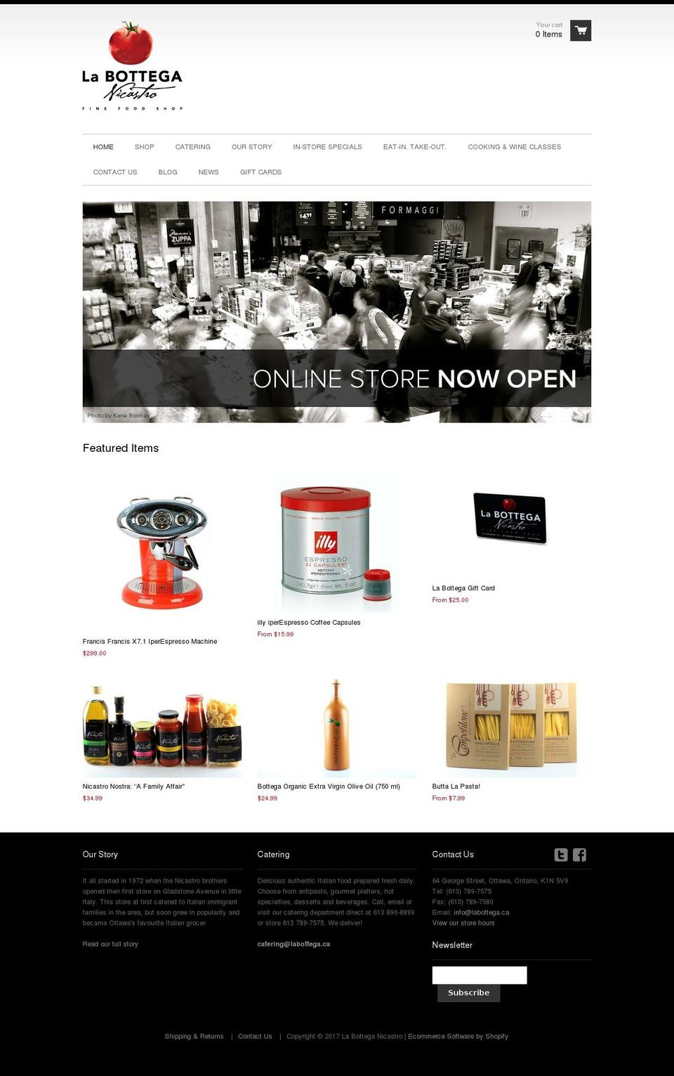 labottega.ca shopify website screenshot