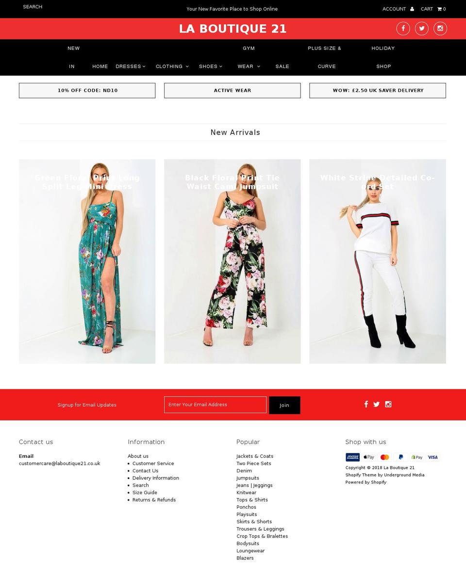 laboutique21.com shopify website screenshot