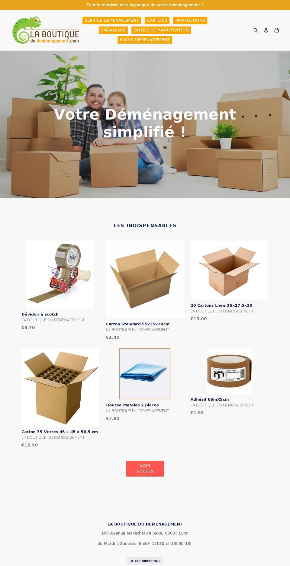 laboutiquedudemenagement.com shopify website screenshot