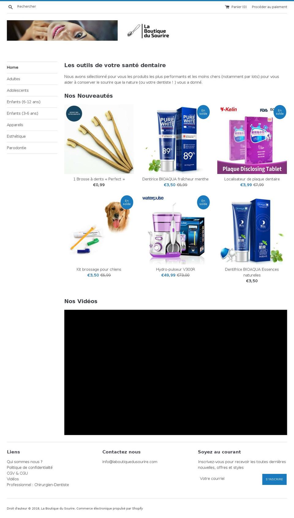 laboutiquedusourire.com — Shopify storefront screenshot
