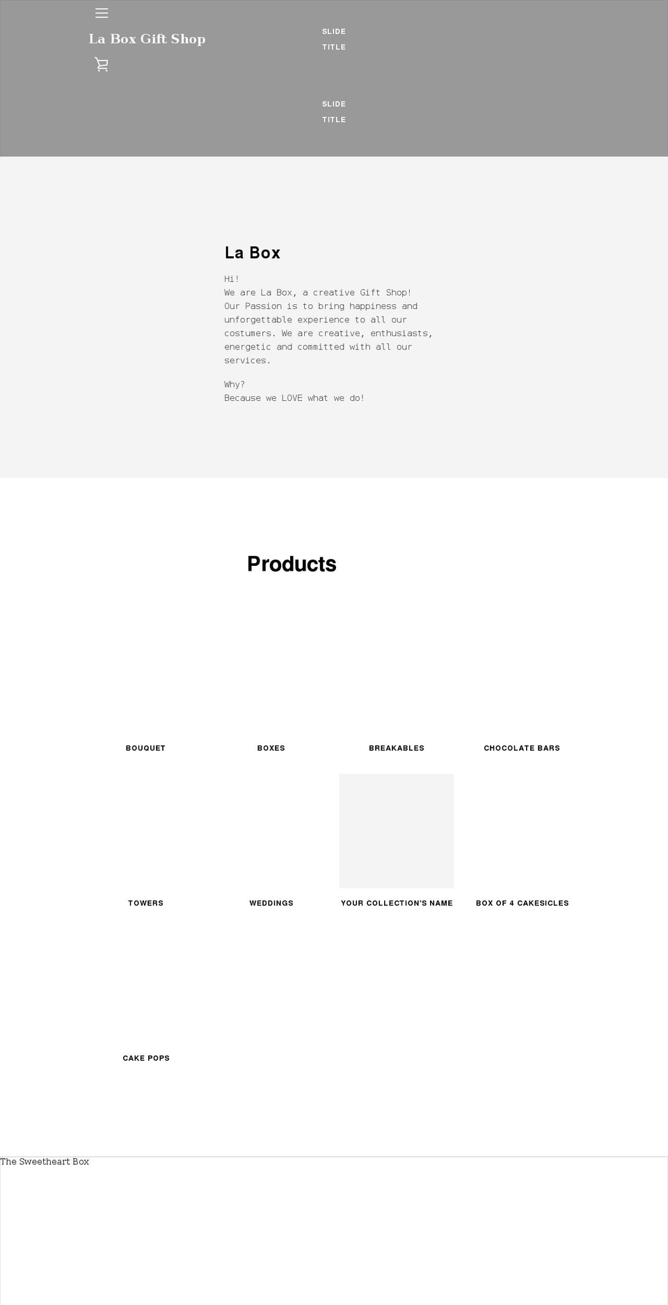 laboxgiftshop.com shopify website screenshot