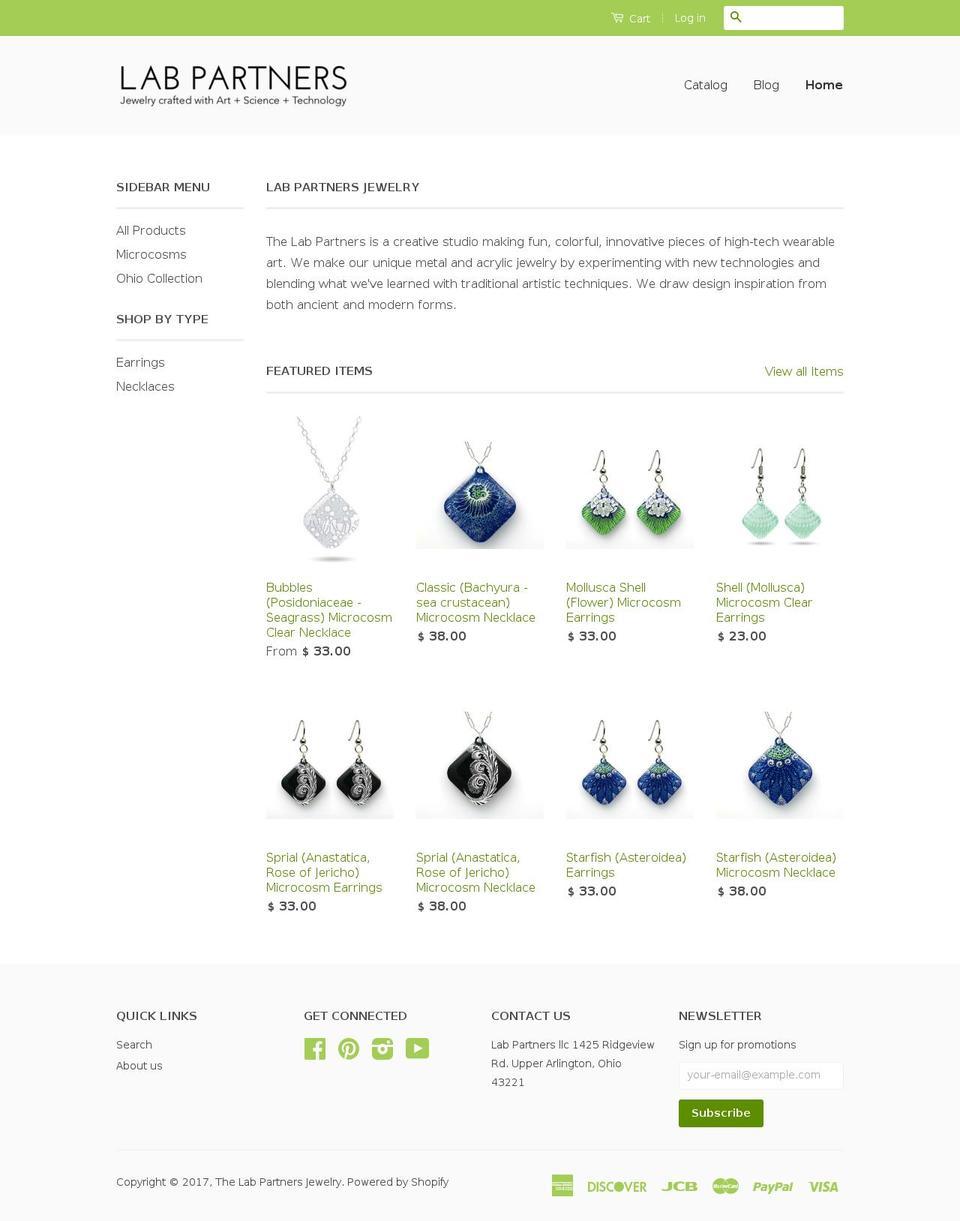 labpartnersjewelry.com shopify website screenshot