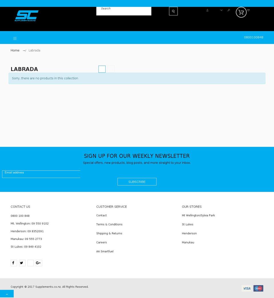 labradanutrition.co.nz shopify website screenshot