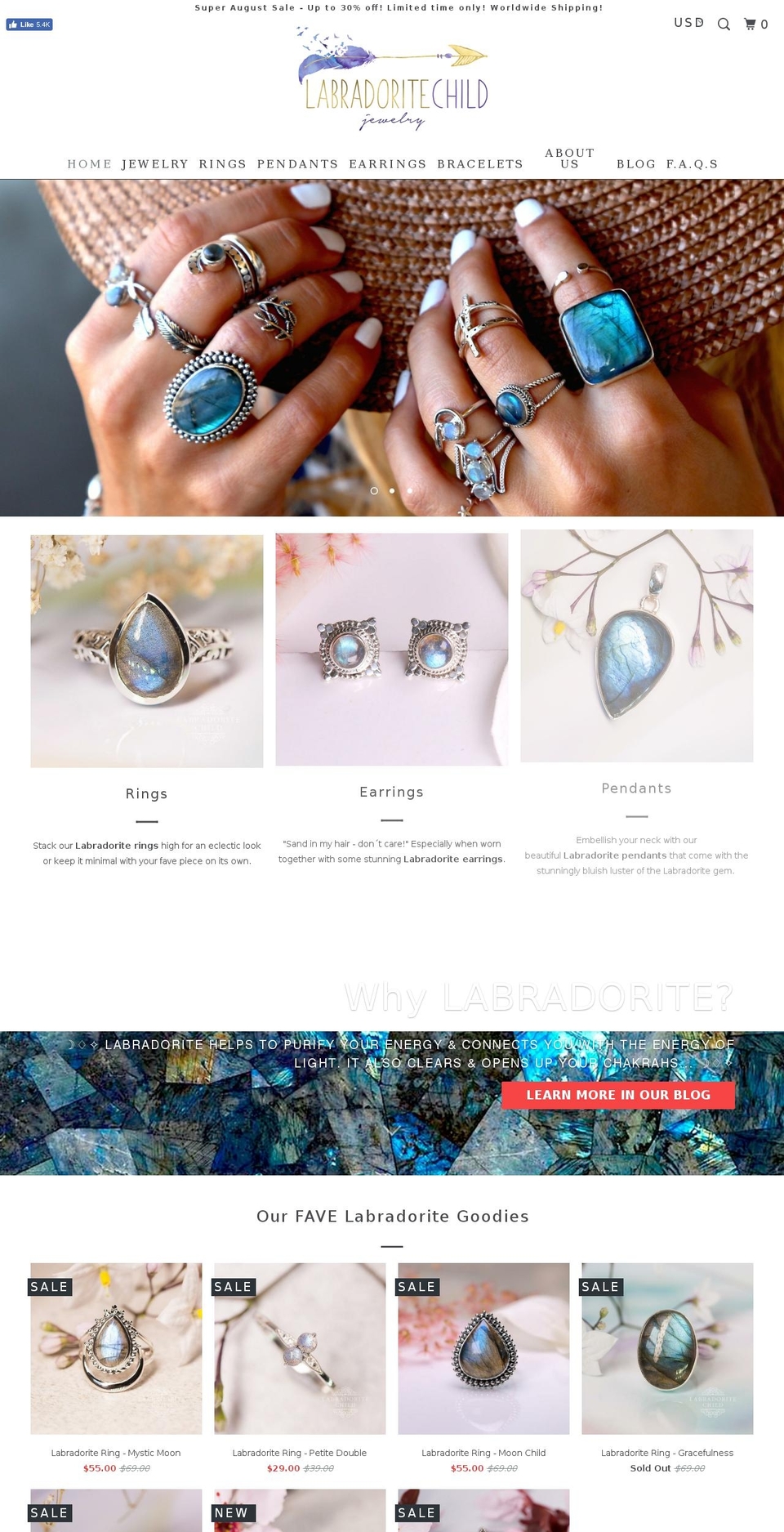 labradoritechild.com — Shopify storefront screenshot