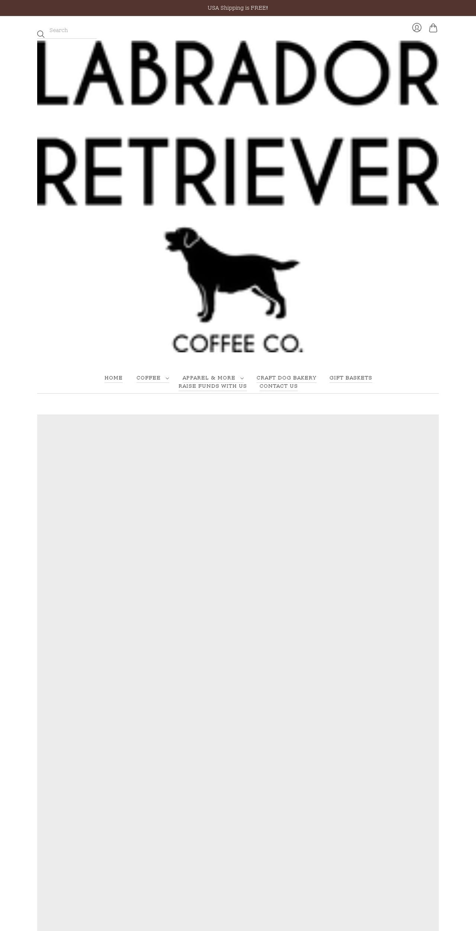 labradorretrievercoffeecompany.com shopify website screenshot