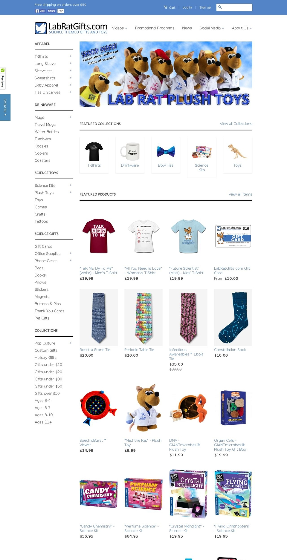 labratgifts.com shopify website screenshot