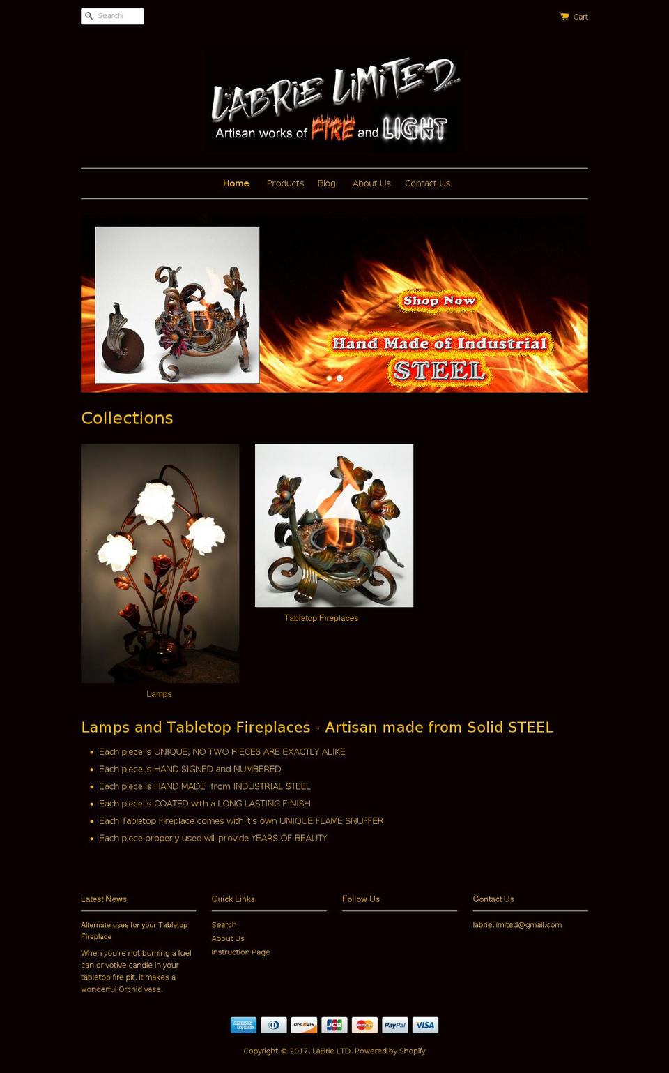 labrie-ltd.com shopify website screenshot