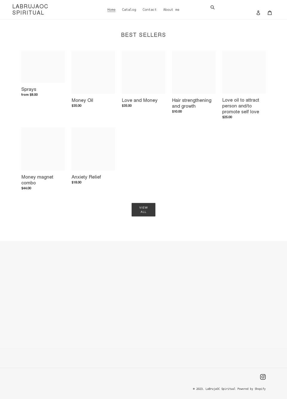 labrujaocspiritual.com shopify website screenshot