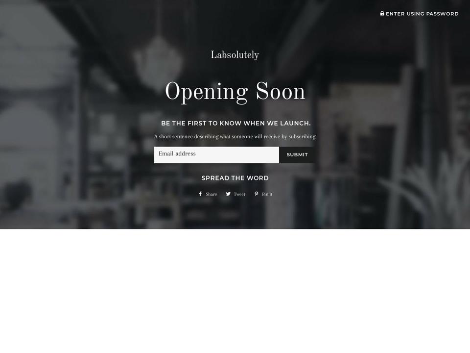 labsolutely.com — Shopify storefront screenshot