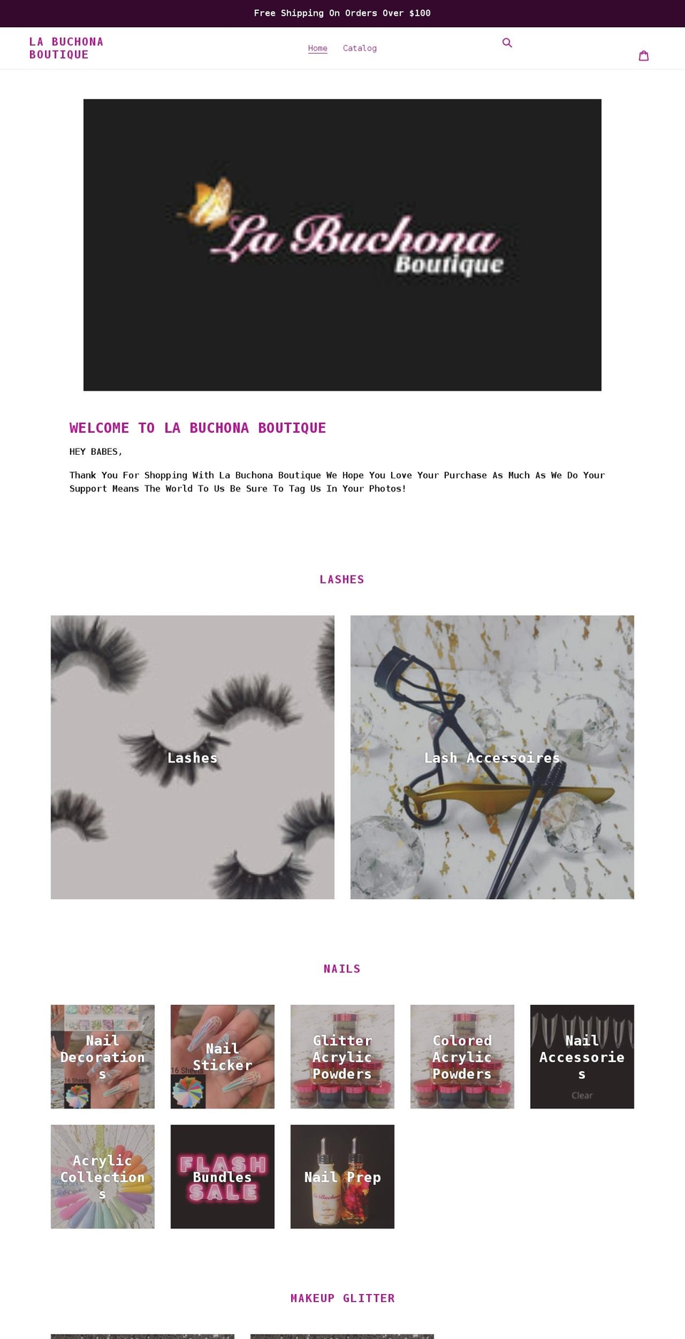 labuchonaboutique.com shopify website screenshot