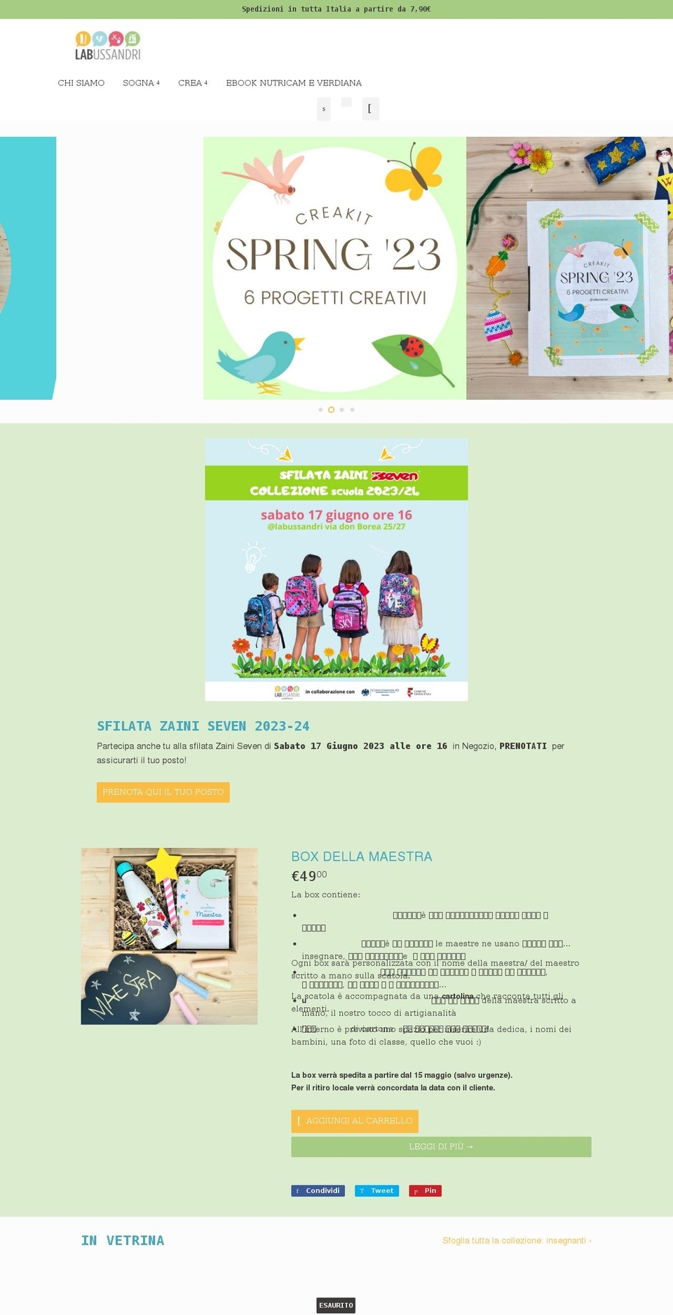 labussandri.it shopify website screenshot