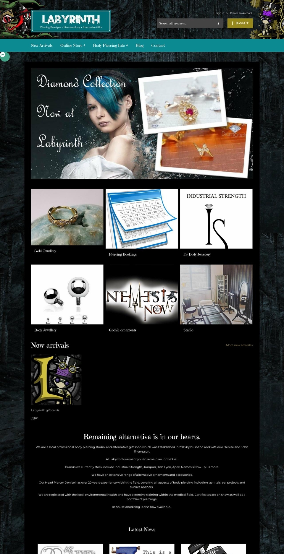 Kubix Retail Shopify theme site example labyrinthgy.com