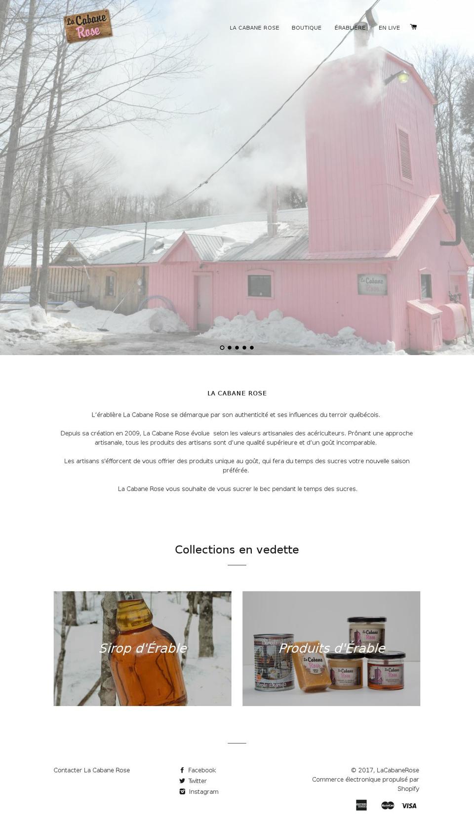 lacabanerose.com shopify website screenshot