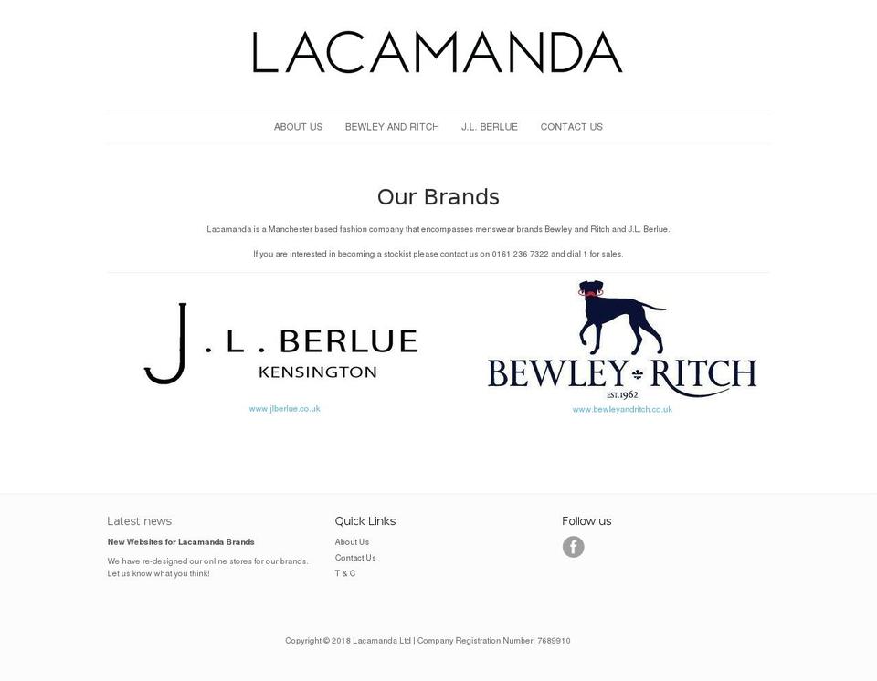 lacamanda.co.uk shopify website screenshot