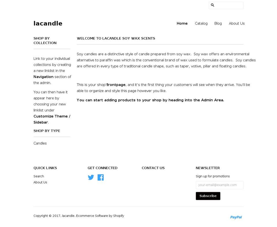 lacandle.com shopify website screenshot