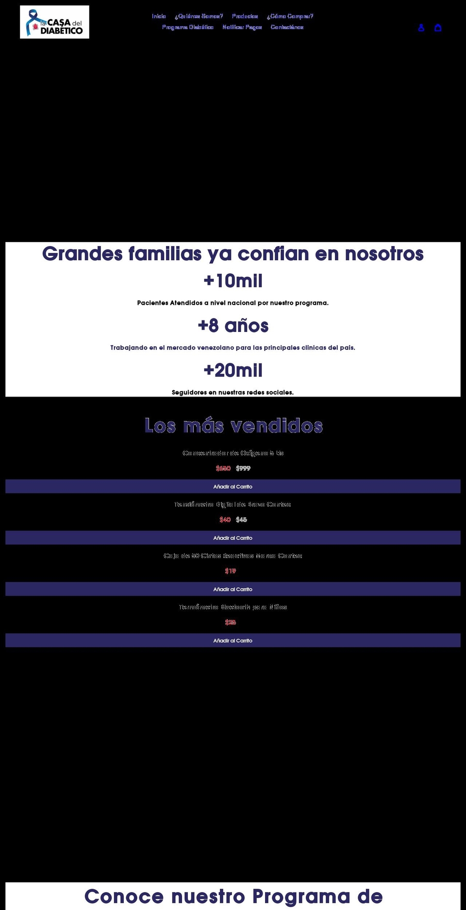 lacasadeldiabetico.com — Shopify storefront screenshot