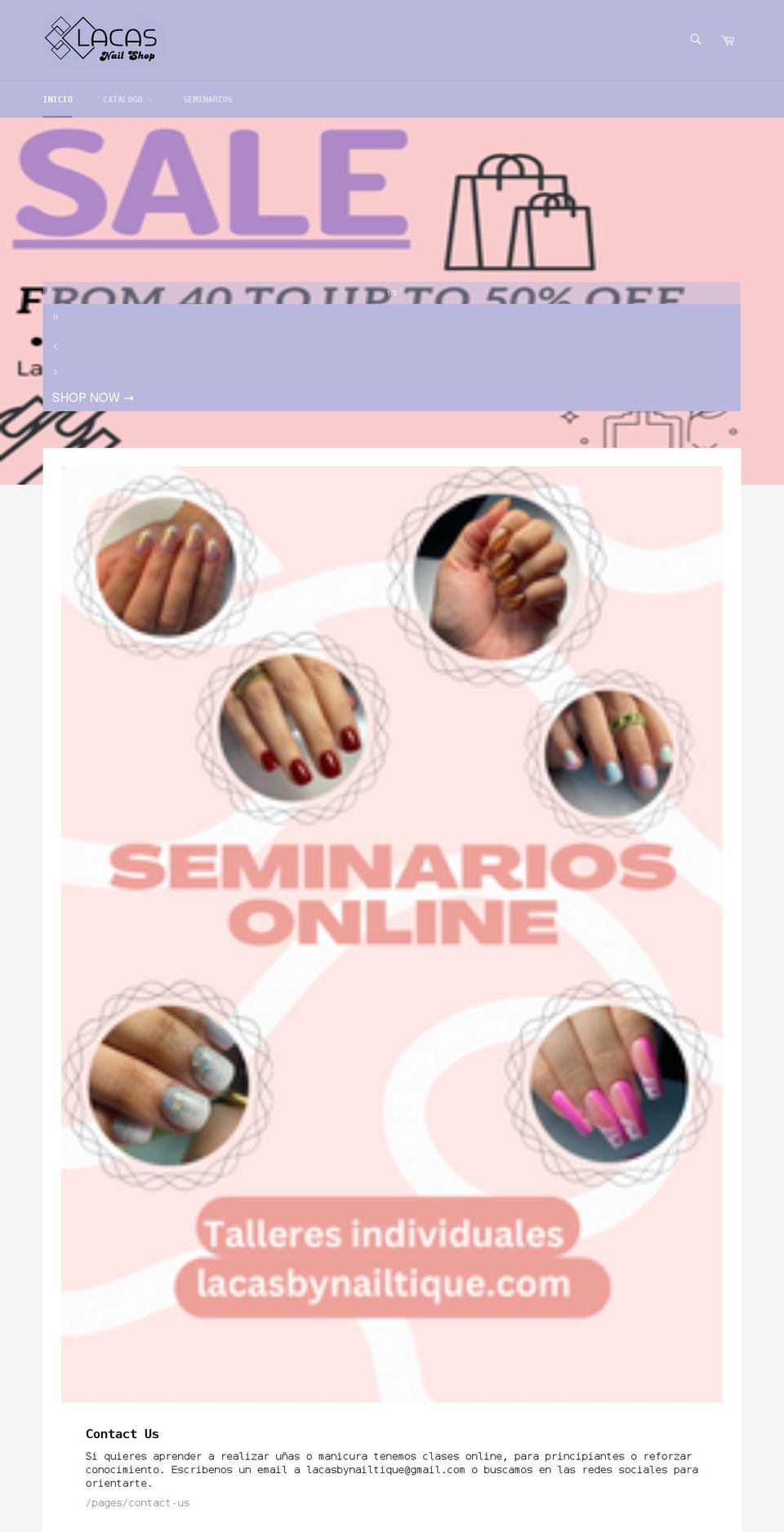 lacasbynailtique.com shopify website screenshot