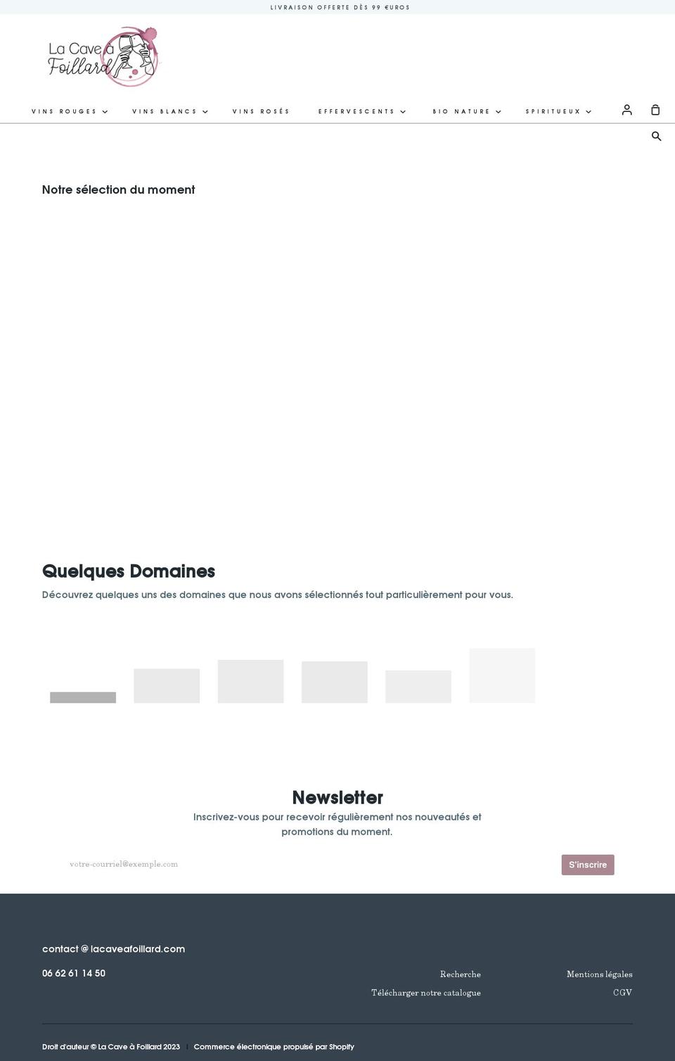 lacaveafoillard.com shopify website screenshot