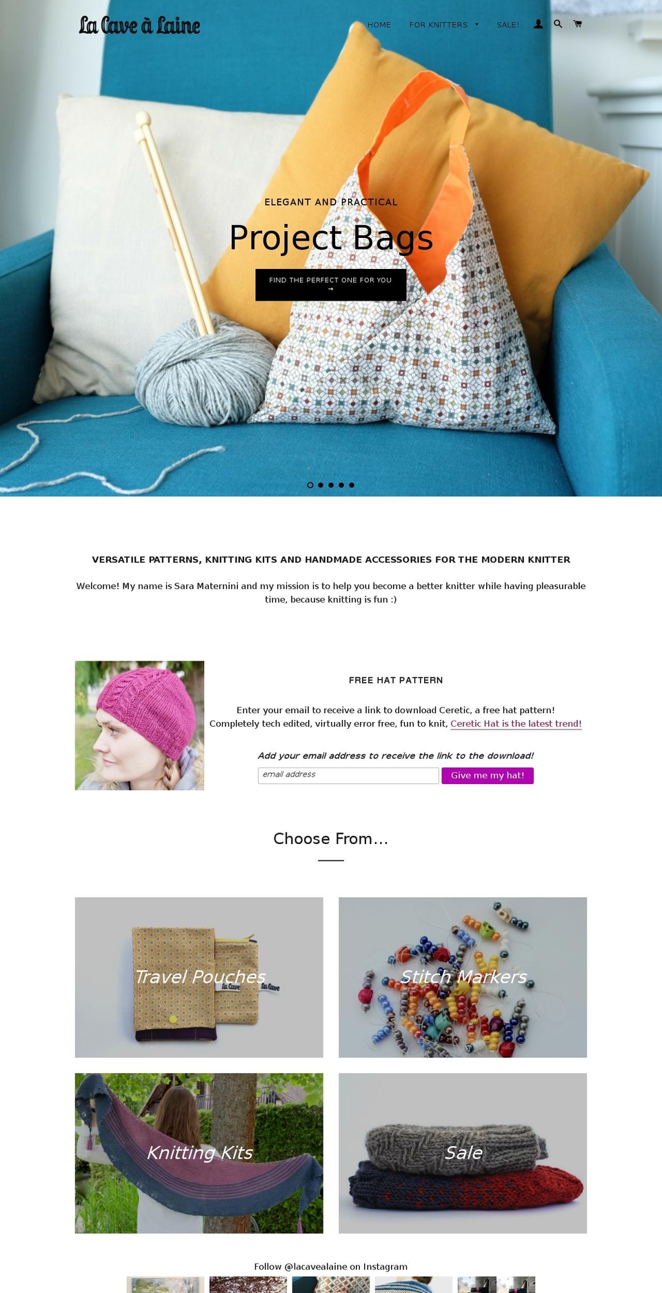Craft Shopify theme site example lacavealaine.com