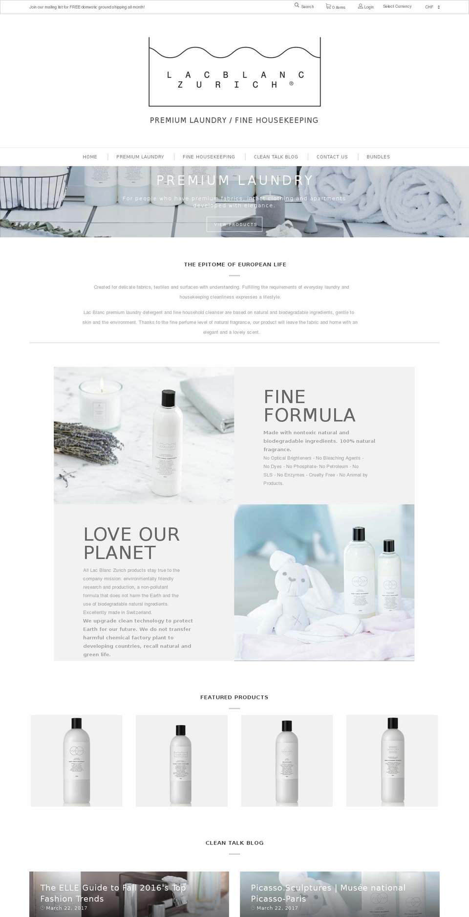 lacblanc.com shopify website screenshot