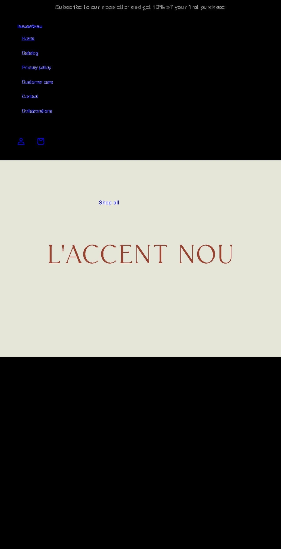 laccentnou.com shopify website screenshot