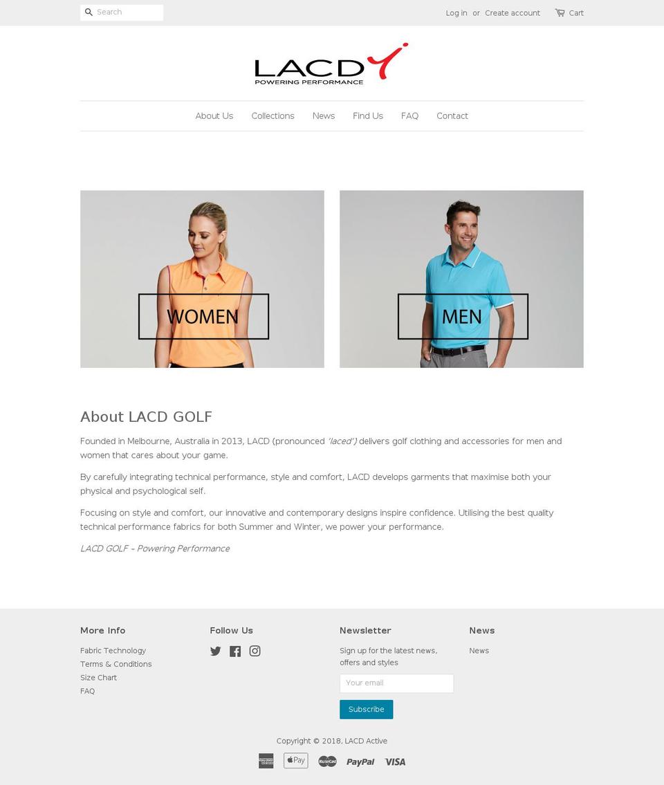 lacd.com.au shopify website screenshot