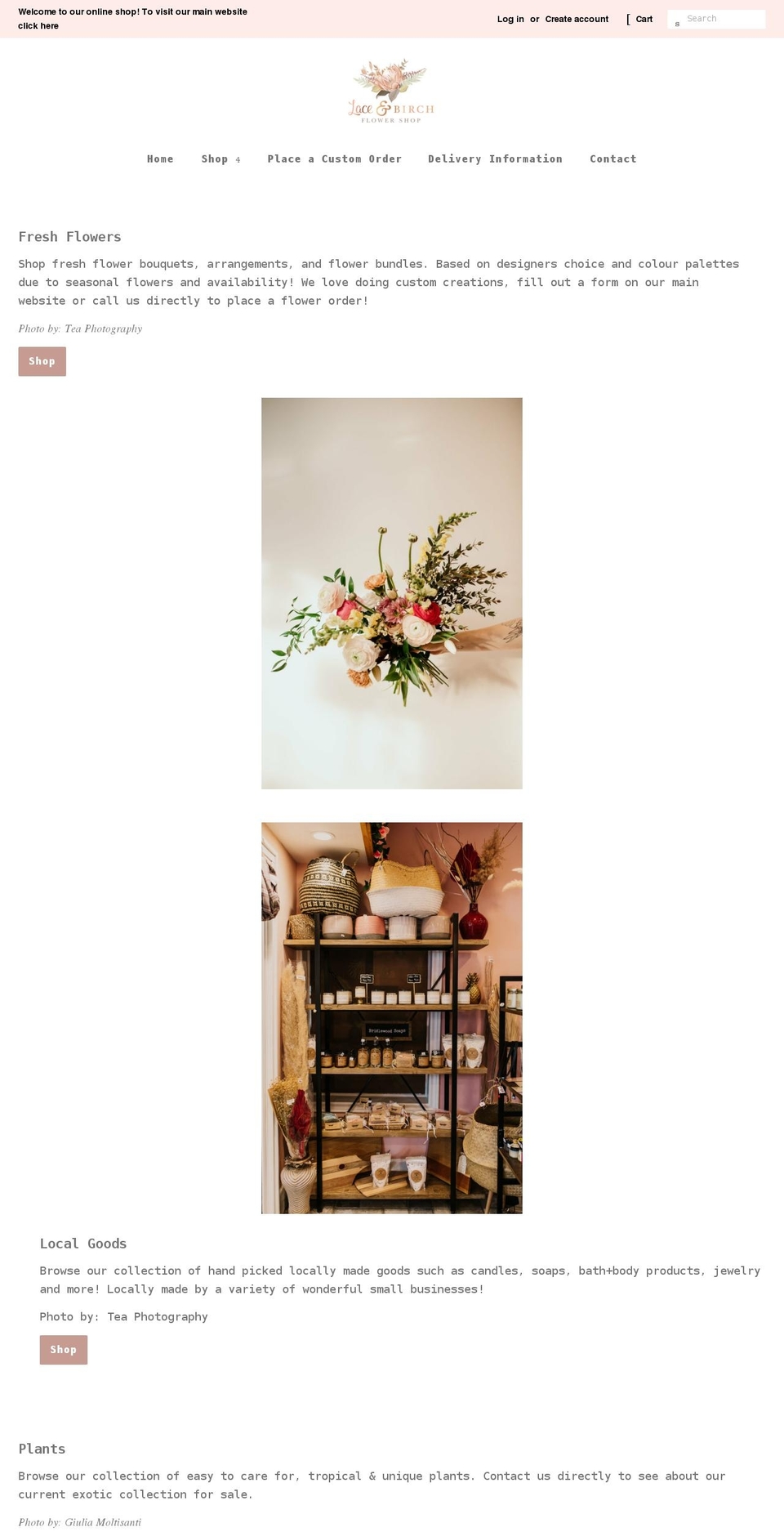 lace-birch-flower-shop.myshopify.com shopify website screenshot