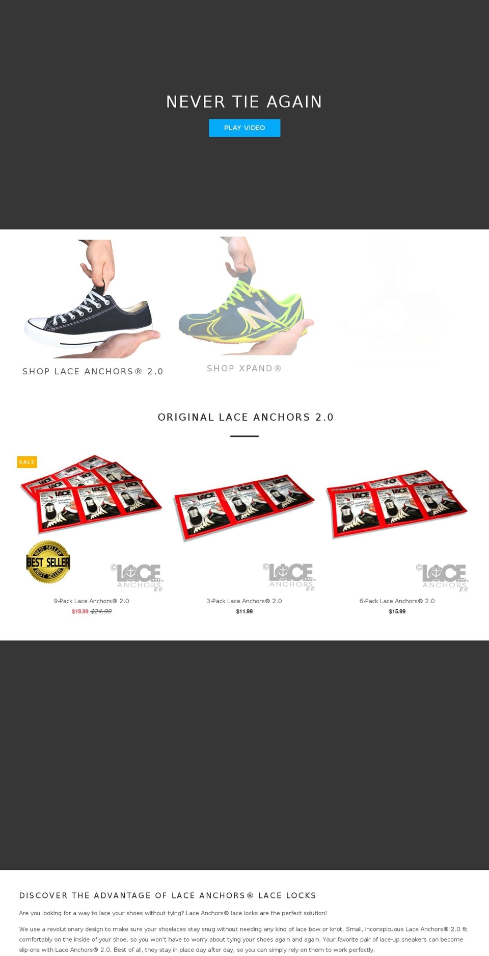 laceanchors.com shopify website screenshot