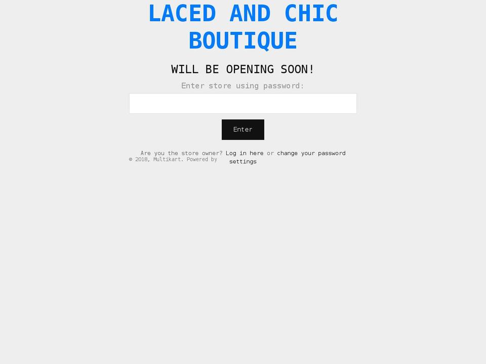 laced-and-chic-boutique.myshopify.com shopify website screenshot