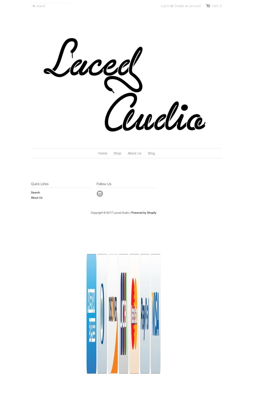 lacedaudio.com shopify website screenshot