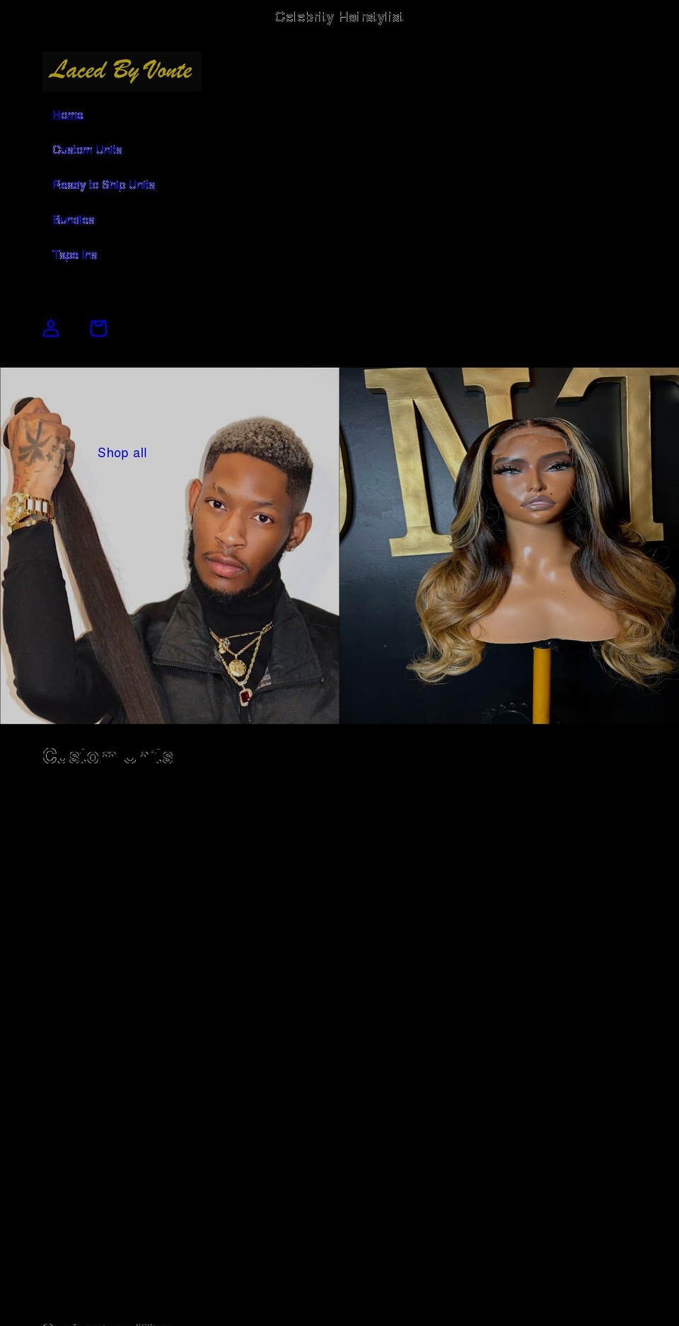 lacedbyvonte.com shopify website screenshot