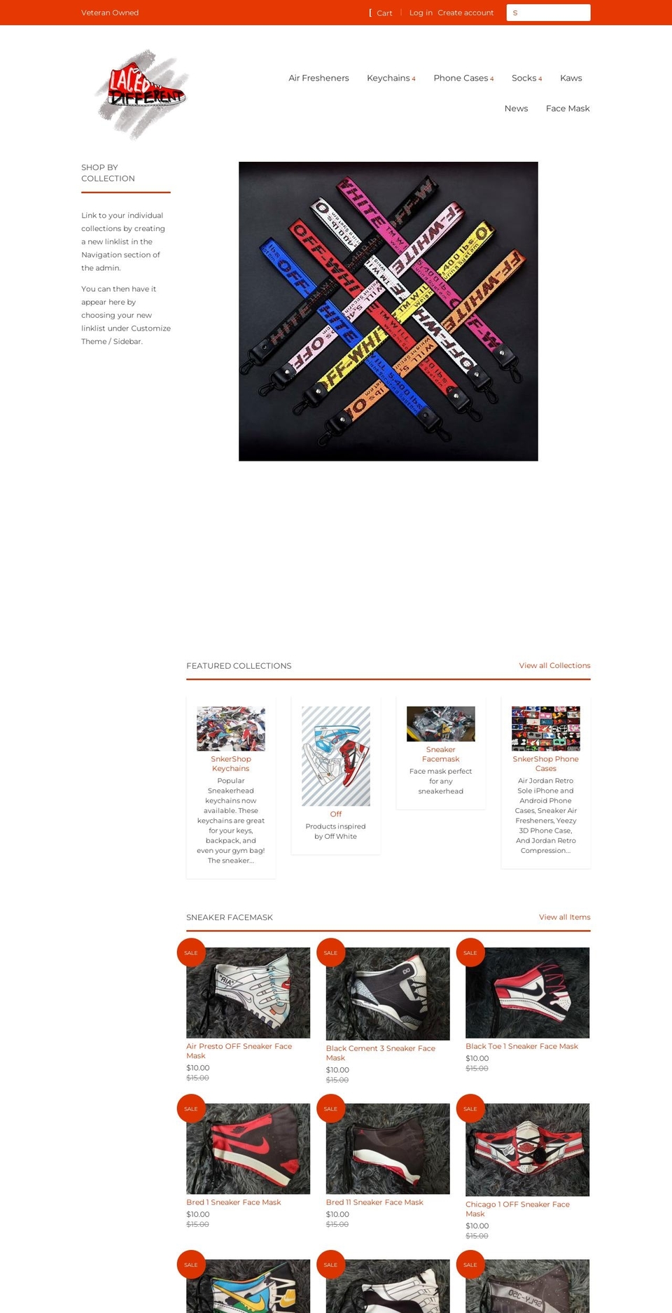 laceddifferent.com shopify website screenshot