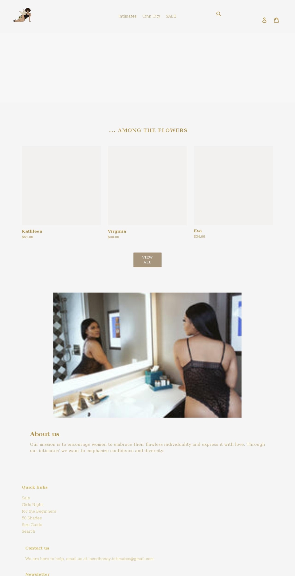 lacedhoney.com shopify website screenshot