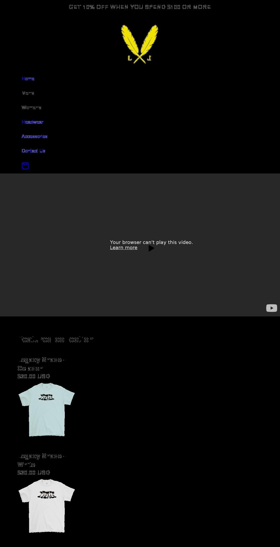 lacedlegacy.com shopify website screenshot