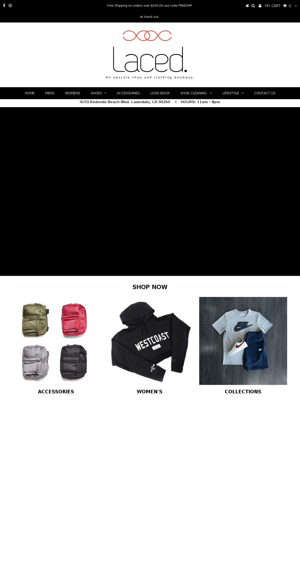 lacedlifestyle.com shopify website screenshot