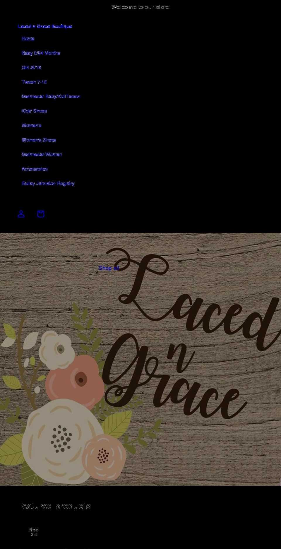 lacedngrace.com shopify website screenshot