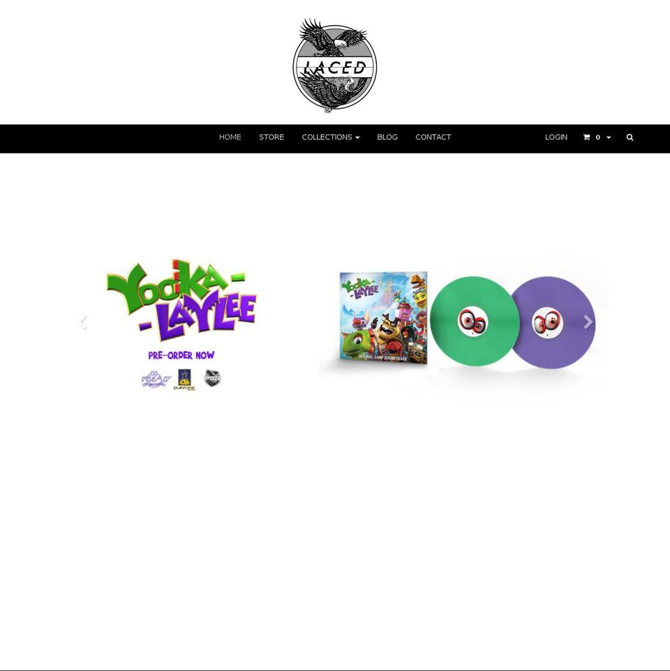 lacedrecords.co shopify website screenshot