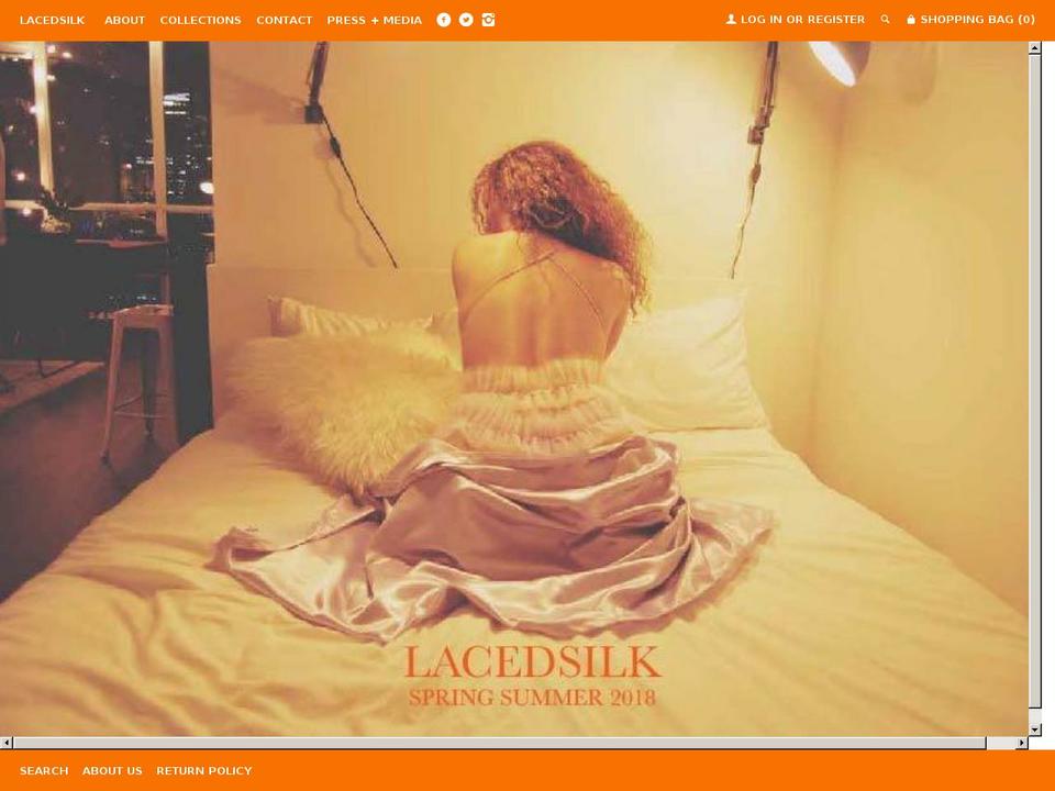 lacedsilk.com — Shopify storefront screenshot