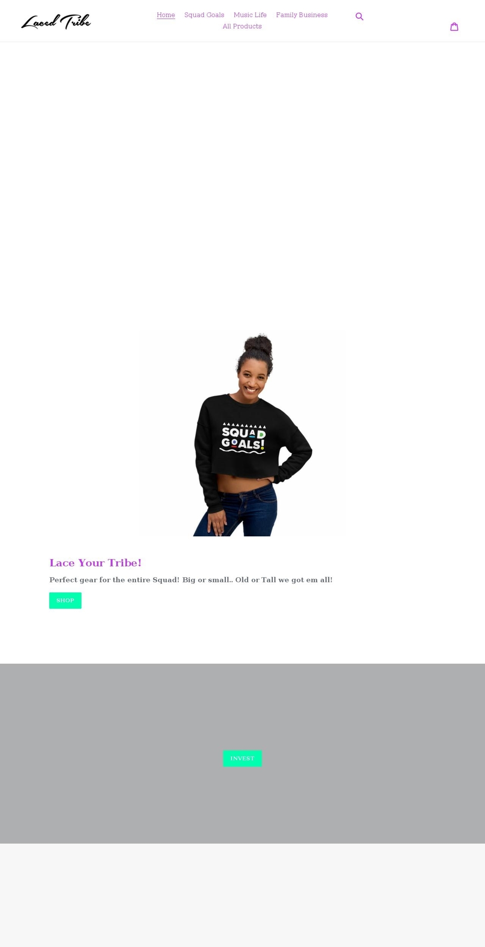 lacedtribe.com shopify website screenshot
