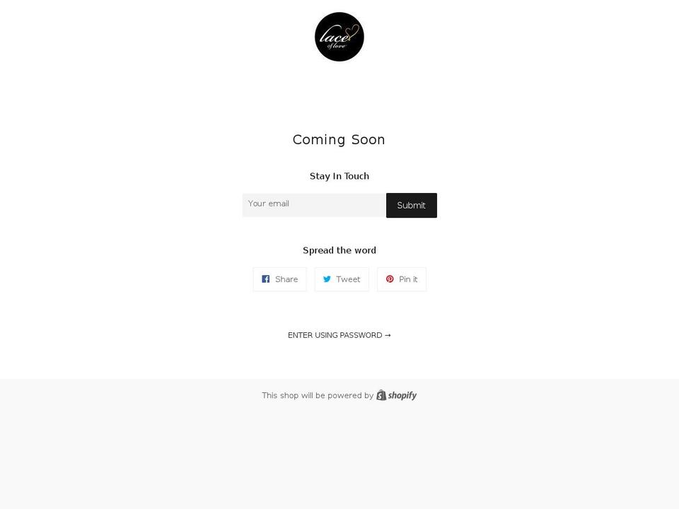 laceoflove.com shopify website screenshot